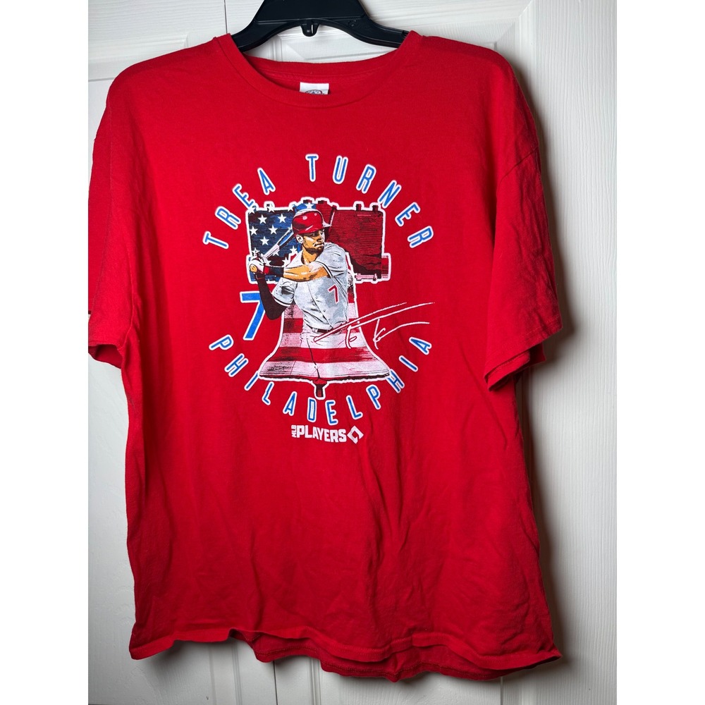 Delta Philadelphia Phillies Trea Turner Red Graphic T-Shirt Mens XL MLB Players